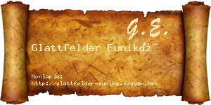 Glattfelder Euniké névjegykártya
